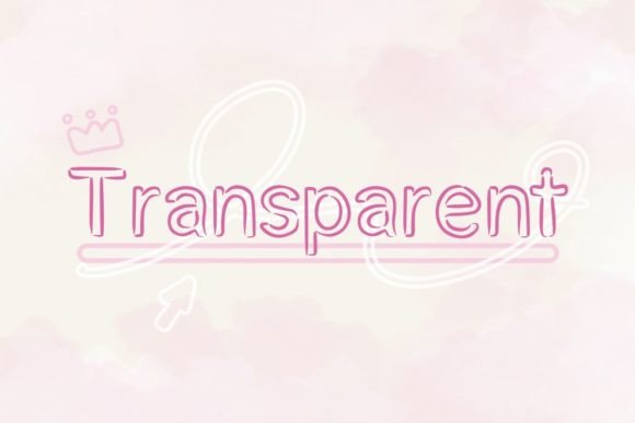Transparent Font: A Modern Handwritten Style for Standout Designs